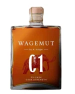 Flaske Wagemut PX-Cask med mørk rav-farvet rom
